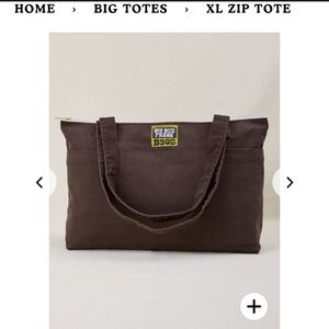Big Bud Press XL zip tote in espresso brown